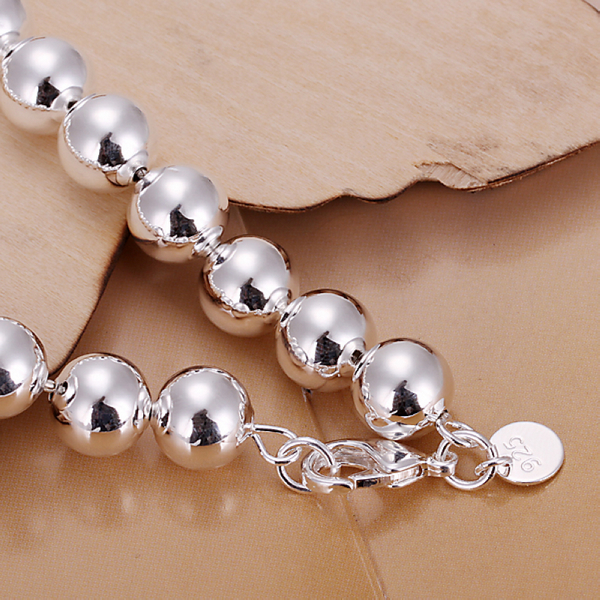 brand new 10m Buddha beads bracelet solid 925 silver charm bracelet 205x10cm DFMWB136women039s sterling silver plated jewe