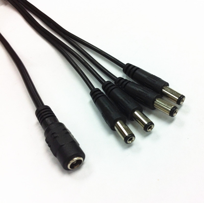 Hot 1 to 4 DC Power 4-Port Splitter Adapter Adaptor Cable CCTV Camera in home video Surveillance system