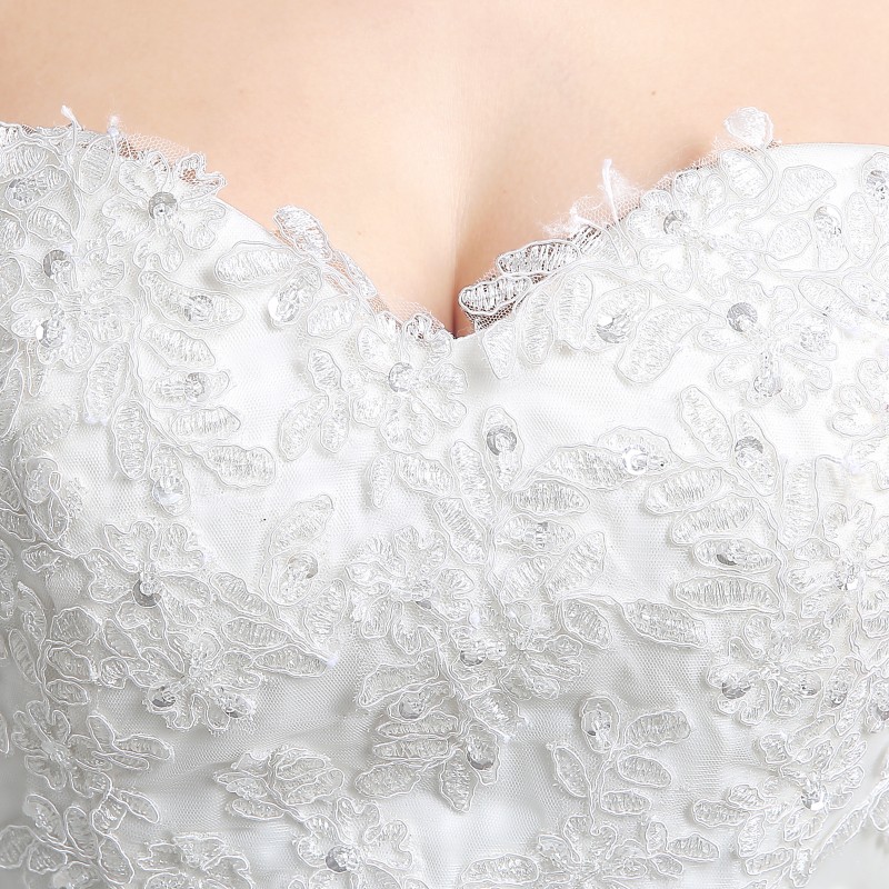 New White Lace Mermaid Wedding Dresses 2022 Sweetheart Appliques Party Bridal Gowns Stock 6-16 QC 331