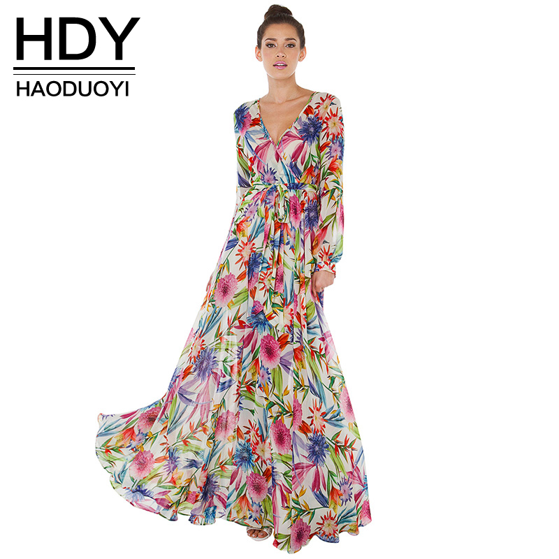 HDY Haoduoyi Multi Women Floral Maxi Dresses Boho Beach V Neck Long Sleeve High Waist Dress Ladies Floor-Length Ball Gown q1109
HDY Haoduoyi Multi Women Floral Maxi Dresses Boho Beach V Neck Long Sleeve High Waist Dress Ladies Floor-Length Ball Gown q1109