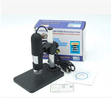 wholesale Wholesale-1000x USB Digital Microscope + holder(new), 8-LED Endoscope with Measurement Software usb microscope