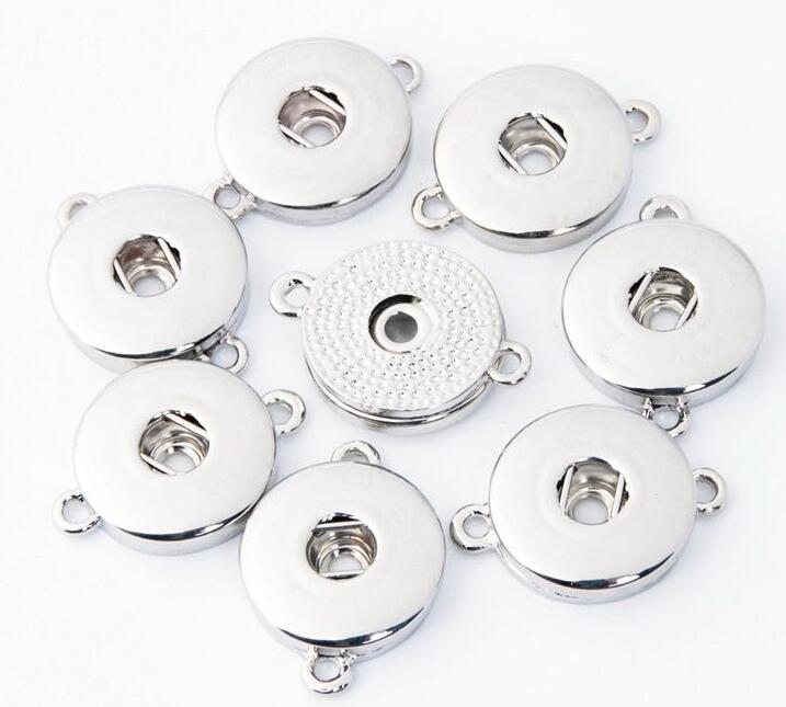 20pcs/lot 18mm sliver Noosa Ginger Snap Base Interchangeable Accessories for Jewelry Snap Button Base DIY Jewelry Accessory Fit Bracelet