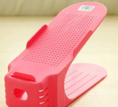 Plastic Shoes Rack Double Layer Integrated Shoe Holder Shelf Modern Style Shoe Storage Rack 25cm Lenght 8 Colors