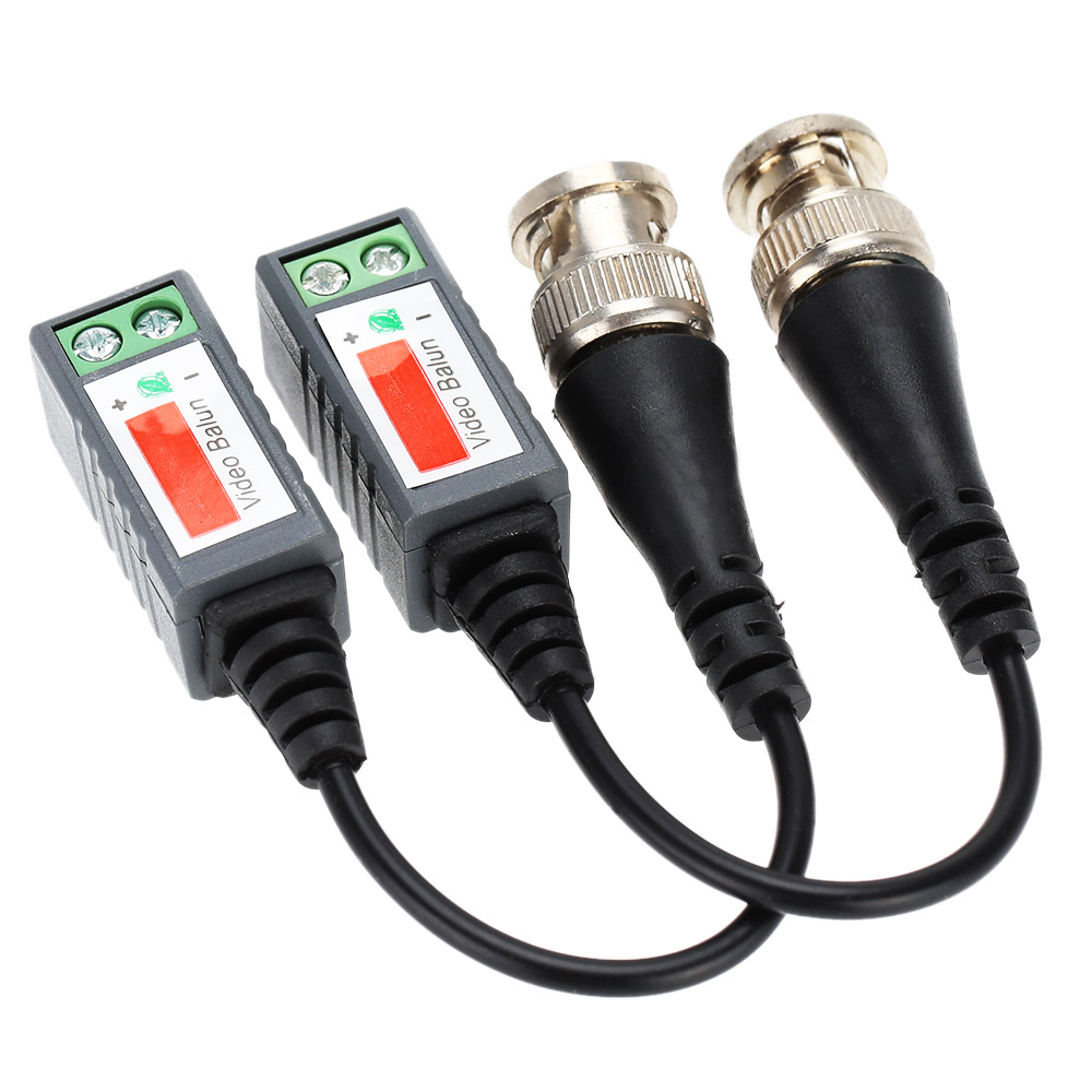 3000FT Distance UTP Video Balun Twisted CCTV Balun Passive Transceivers BNC Cable Cat5 CCTV Adapter 2pc