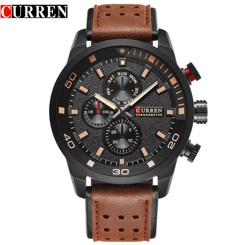 CURREN Brand Top Fashion Casual Quartz Wrist Watch Men Leather Relojes Leather Strap Round Quartz Wristwatches 8250, Red
CURREN Brand Top Fashion Casual Quartz Wrist Watch Men Leather Relojes Leather Strap Round Quartz Wristwatches 8250, Red