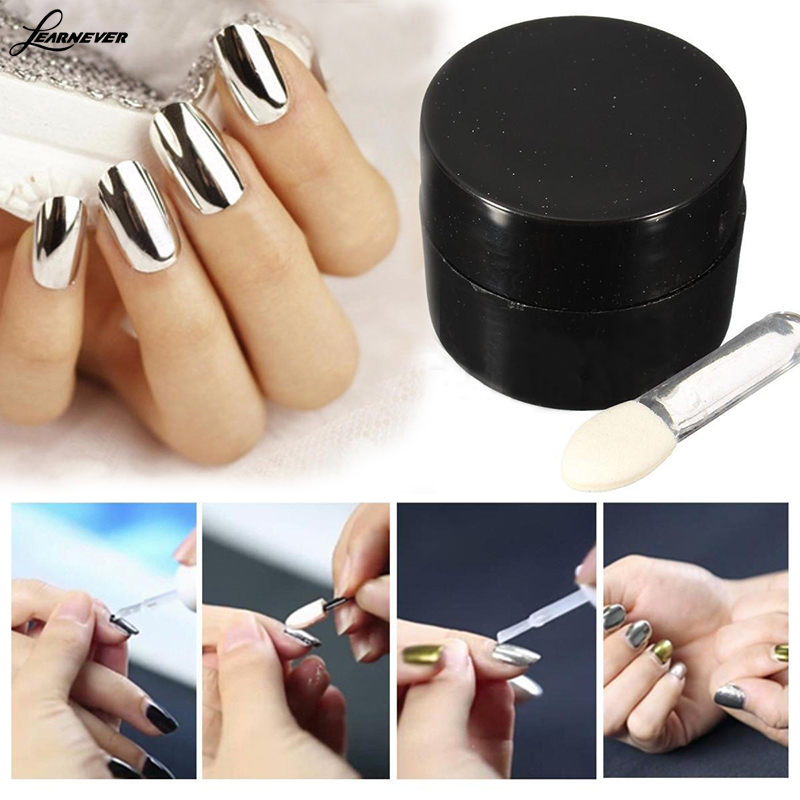 3g Silver Mirror Powder Metallic Effect Dust Chrome Pigment Shinning Nail Art