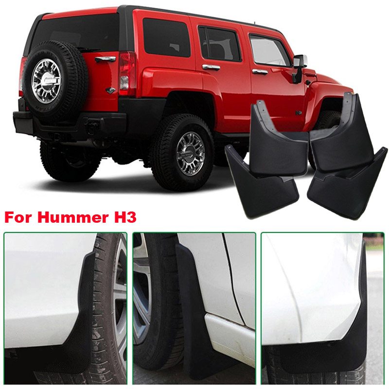 For Hummer H3 Brand New 4pcs High Quality ABS Mud Flaps Splash Guards Car Fender Mudguard