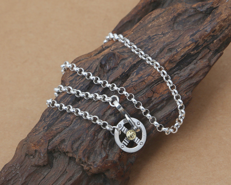 Brand new 925 sterling silver vintage jewelry antique silver Japan unique necklace chain 4mm width 8 sizes length for men & women