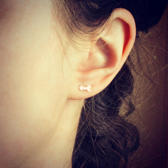 10Pair Tiny Horizontal Arrow Earring Simple Geometric Triangle Chevron Earring Small Cupid Arrow Stud Earrings