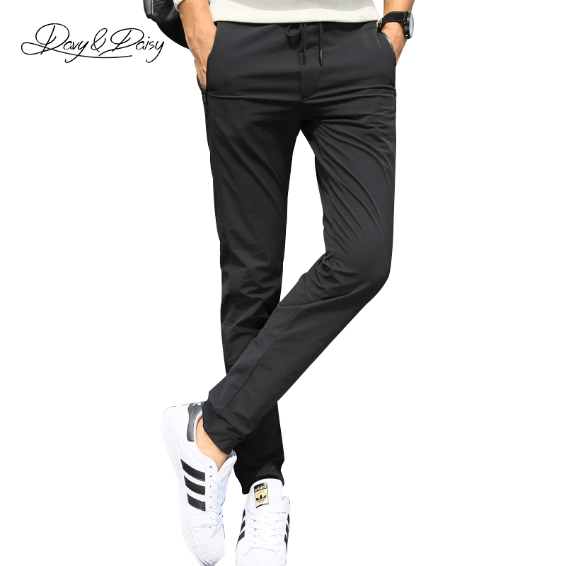 Wholesale- Men's Casual Pants High Quality Joggers Hip Hop Foot Beam Trousers Male Elastic Army Green Sweatpants Solid Pantalones DT-076