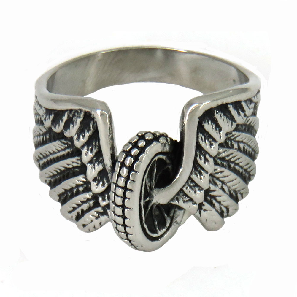FANSSTEEL STAINLESS STEEL punk vintage mens or womens JEWELRY WING WHEEL TIRE BIKER RING GIFT FOR BROTHERS SISTERS
FANSSTEEL STAINLESS STEEL punk vintage mens or womens JEWELRY WING WHEEL TIRE BIKER RING GIFT FOR BROTHERS SISTERS
