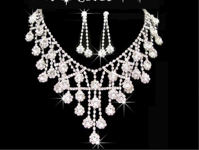 Girl Tiaras Crowns Wedding Hair Jewelry neceklace,earring Cheap Wholesale Fashion Girls Evening Prom Party Dresses Accessories HT01