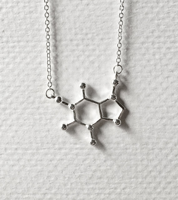 10PCS Simple Molecule Necklace Molecular Structure Necklaces Hormone Element Necklace Science Element Dopamine Clavicle Necklace