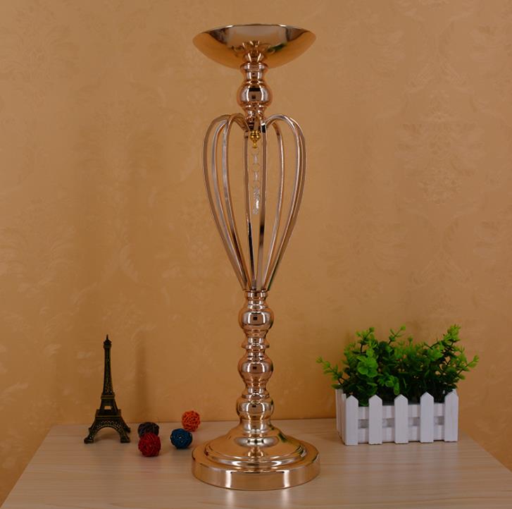 The wedding prop path Gold-plated iron crown vase table vase European style flower ware stage master WQ15