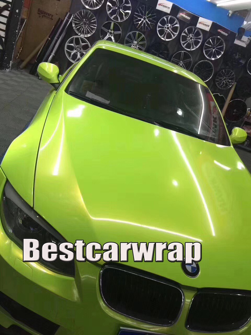 fluorescent lime Gloss shift to gold metallic Vinyl Wrap For Car Wrap Film Magic glossy 1080 Union Covering foil Size:1.52*20m( 5x67ft)