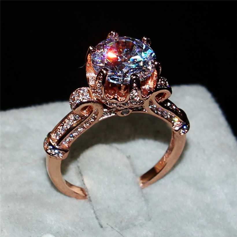Luxury 100% silod 925 Silver&rose gold ring Jewelry Flower Crown Design Diamond Level Gemstone Ring Engagement Wedding Rings for women gift
Luxury 100% silod 925 Silver&rose gold ring Jewelry Flower Crown Design Diamond Level Gemstone Ring Engagement Wedding Rings for women gift