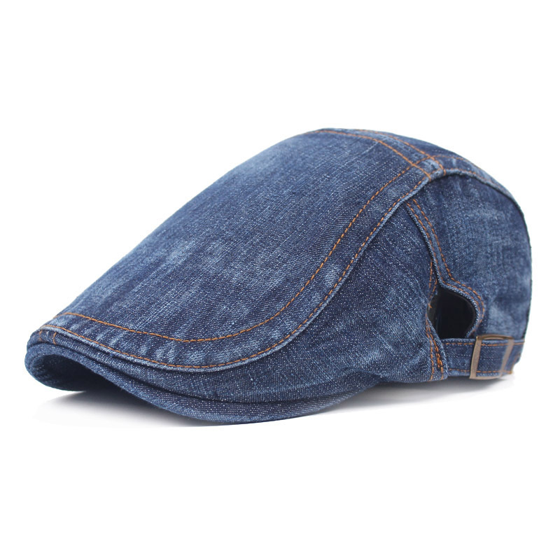 New Fashion Summer Denim Berets Cap for Men Women Washed Denim Hat Unisex Jeans Hats 6pcs/lot