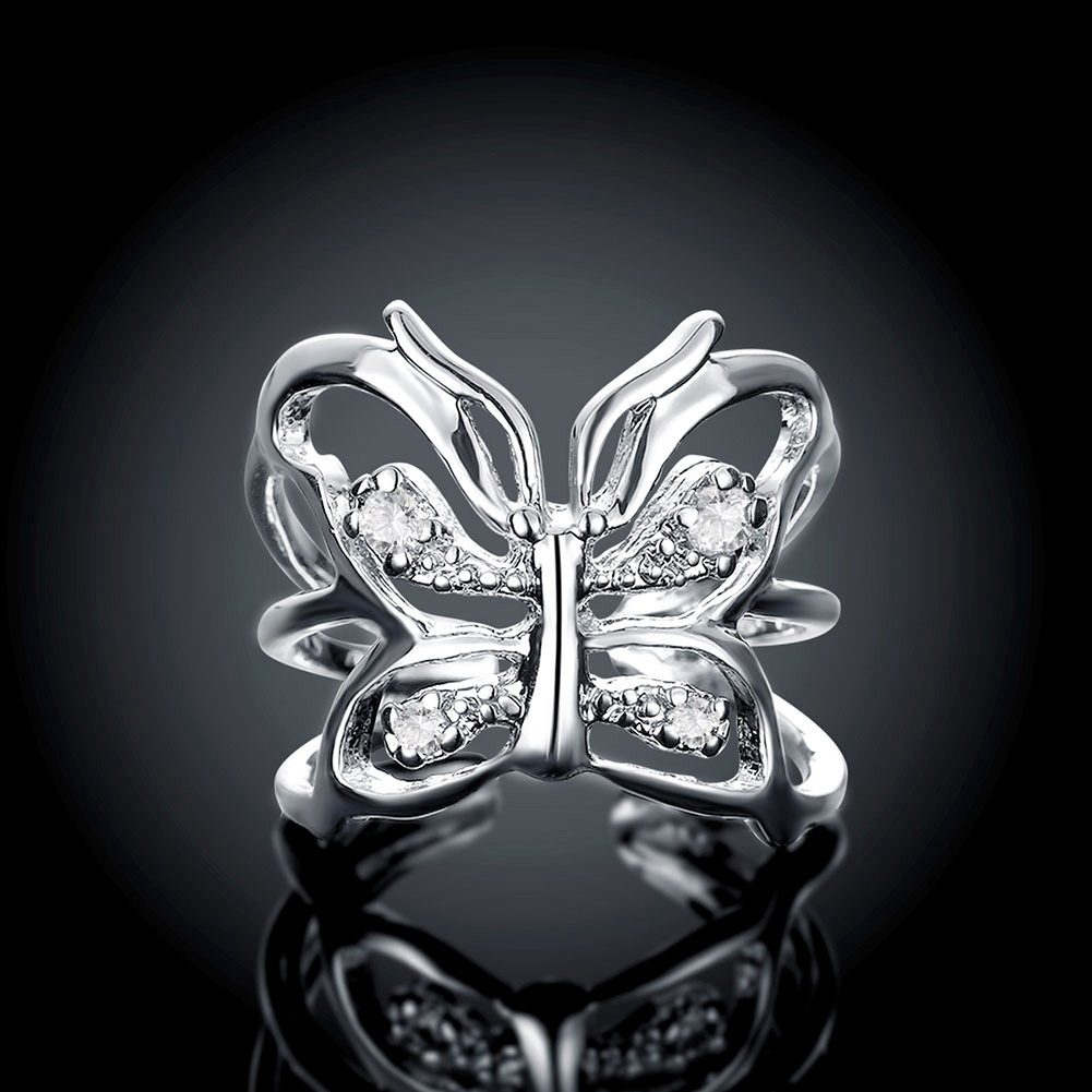 Free shipping Wholesale 925 Sterling Silver Plated Fashion Inlaid stone Butterfly Ring - Opening - plus brand Jewelry LKNSPCR035, Golden;silver
Free shipping Wholesale 925 Sterling Silver Plated Fashion Inlaid stone Butterfly Ring - Opening - plus brand Jewelry LKNSPCR035, Golden;silver