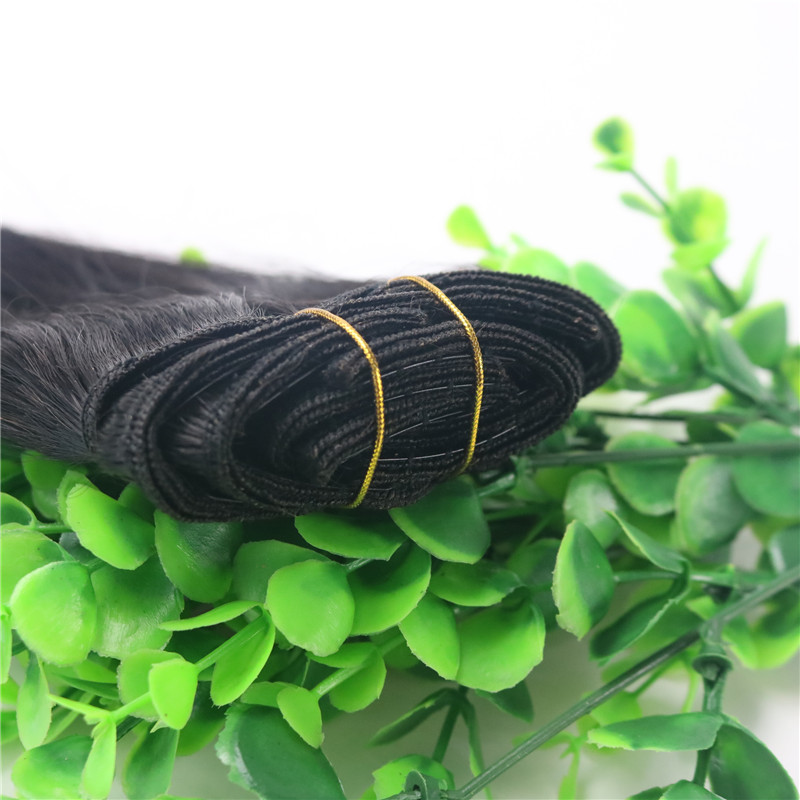 Straight Brazilian Human Hair Clip In Hair Extension 1B Natural Color Human Virgin Hair African American 7PCS 120gram