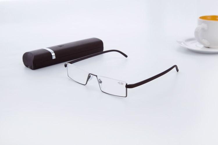 Small Reading glasses for women Tube half frame readers Man magnification TR90 strength 1.0 1.50 2.0 2.50 3.0 3.50