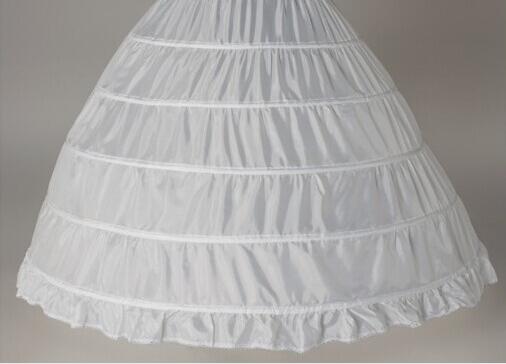 Ball Gown Large Petticoats New Arrival White 6-hoops Bride Underskirt Formal Dress Crinoline Plus Size Wedding Accessories for Woman