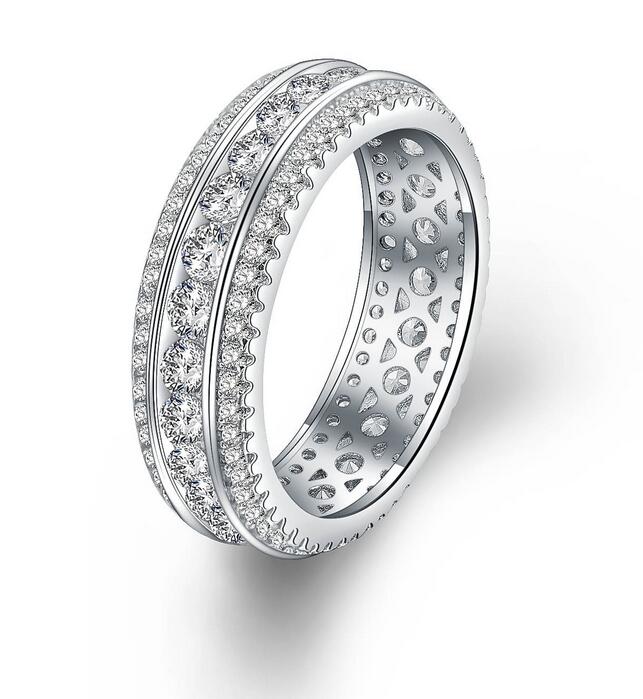 Victoria Wieck Women Fashion Jewelry 925 Sterling Silver Full White Sapphire Simulated Diamond Gemstones Women Round Ring Gift Size 5-11
