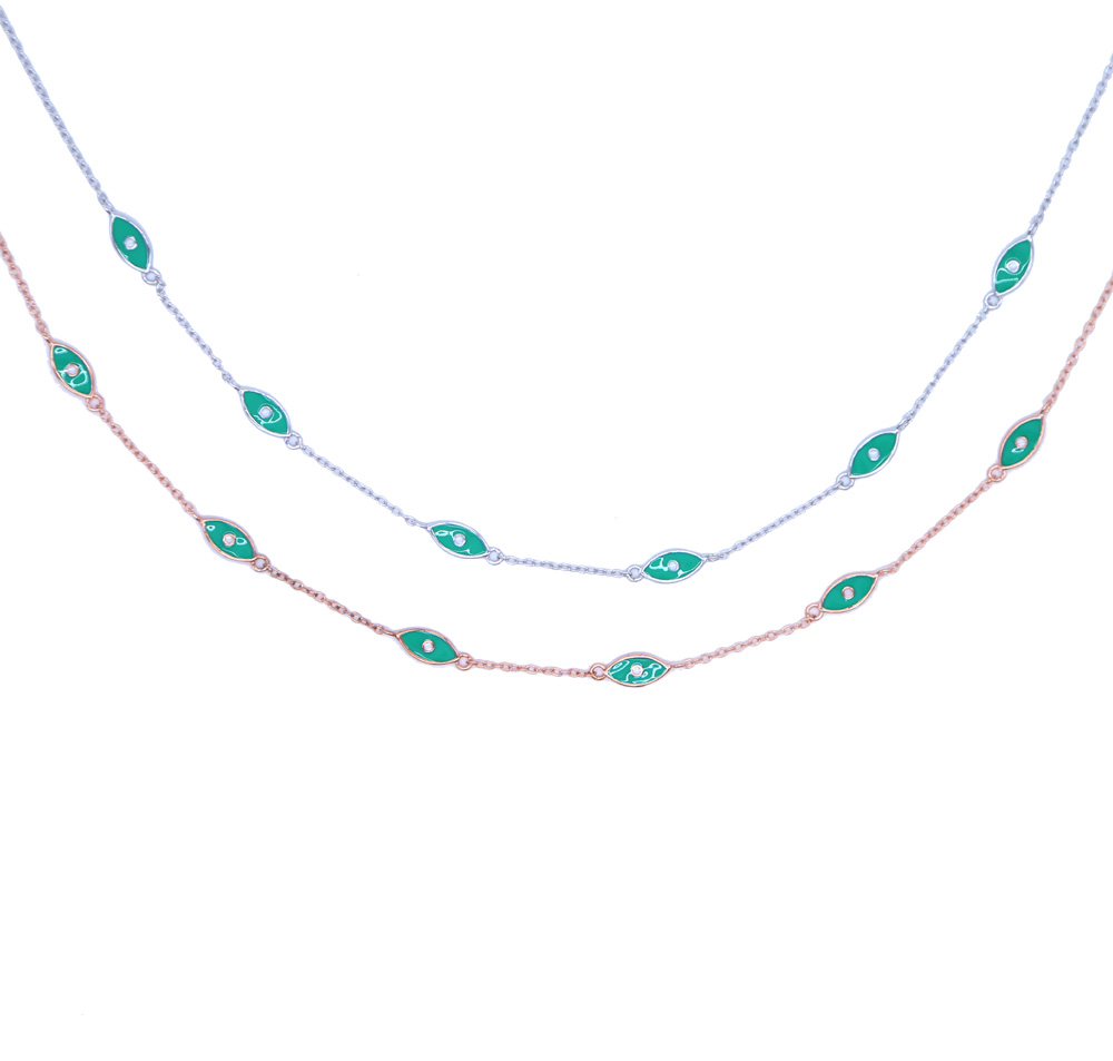 factory fine 925 sterling silver green enemal link chain choker statement jewelry evil eye silver women dainty necklace
factory fine 925 sterling silver green enemal link chain choker statement jewelry evil eye silver women dainty necklace