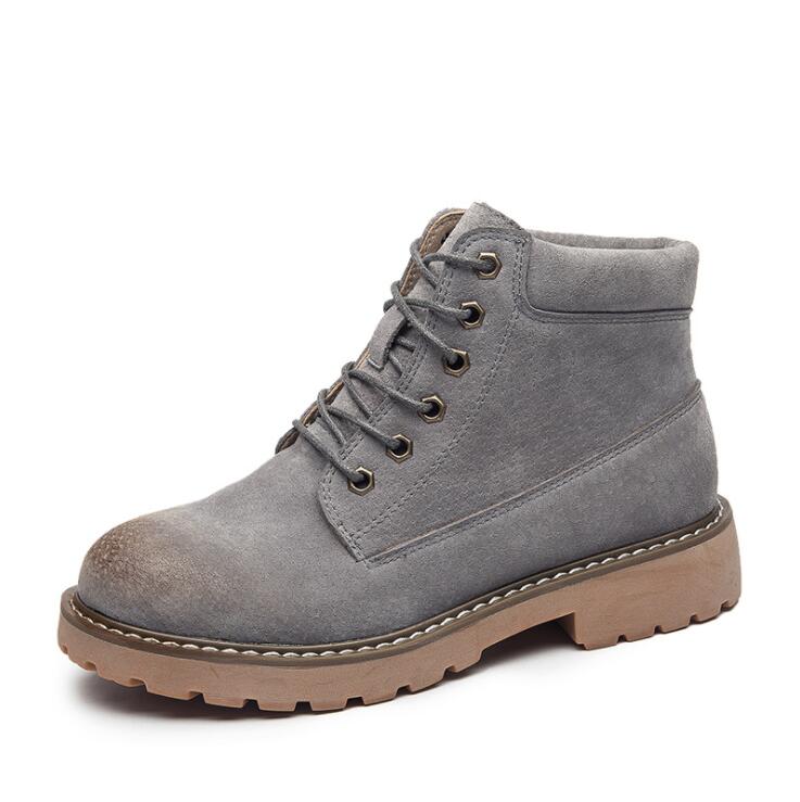 2017 Fashion Nubuck Leather Women Boots Lace up Casual Ankle Boots Martin Round Toe Shoes Timber Boots, Grey
2017 Fashion Nubuck Leather Women Boots Lace up Casual Ankle Boots Martin Round Toe Shoes Timber Boots, Grey