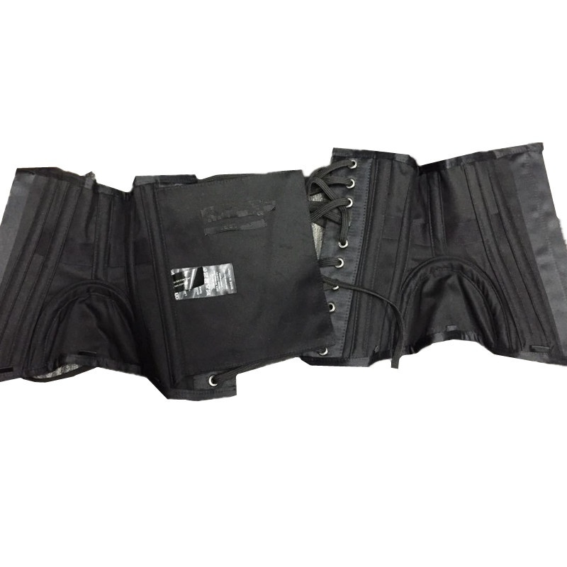 Plus Size 14 Steel Boned Waist Training Underbust Corset with Side Brocade Embroidery Hip Panels Women Everyday Waist TAMING Corselet