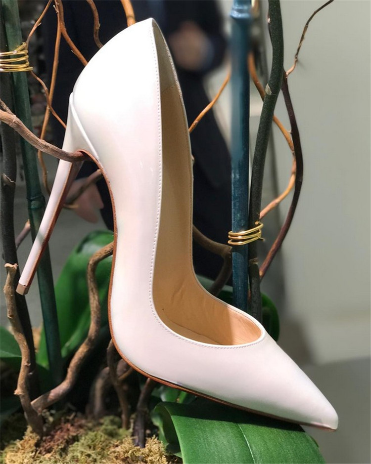 free fashion women white lambskin leather point toe wedding shoes high heels thin heeled shoes pumps genuine leather 120mm big size, White 12cm
free fashion women white lambskin leather point toe wedding shoes high heels thin heeled shoes pumps genuine leather 120mm big size, White 12cm