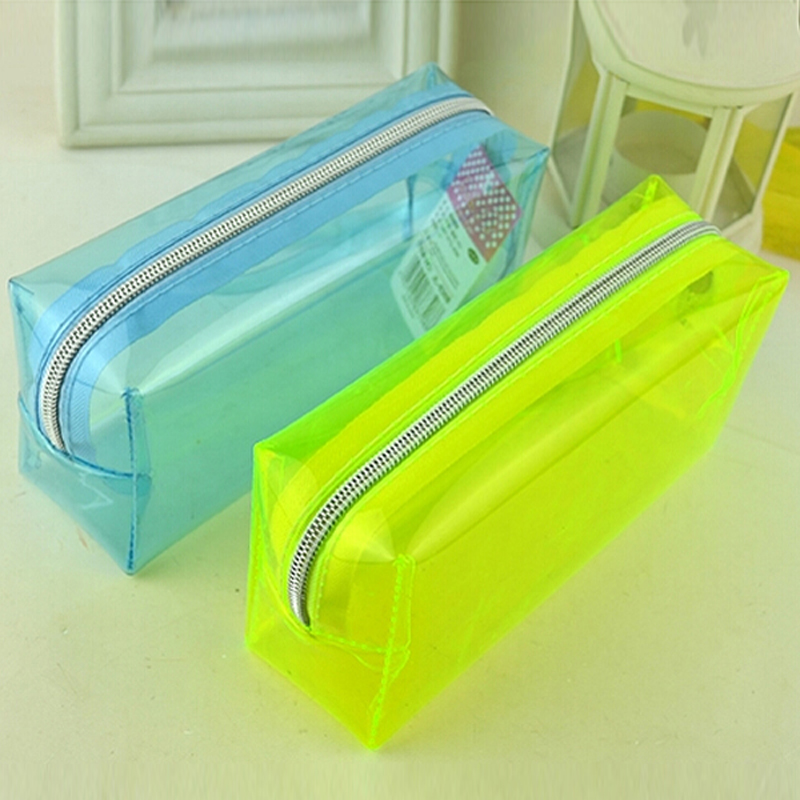 High Quality Colorful Pencil Bag Case For Pen Storage Stationery School Prize Gifts Supplies Office Pencils Clear Bag Papelaria