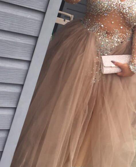 Sexy New Champagne Prom Dress A-Line Off The Shoulder South African Long Illusion Graduation Evening Party Gown Custom Made Plus Size