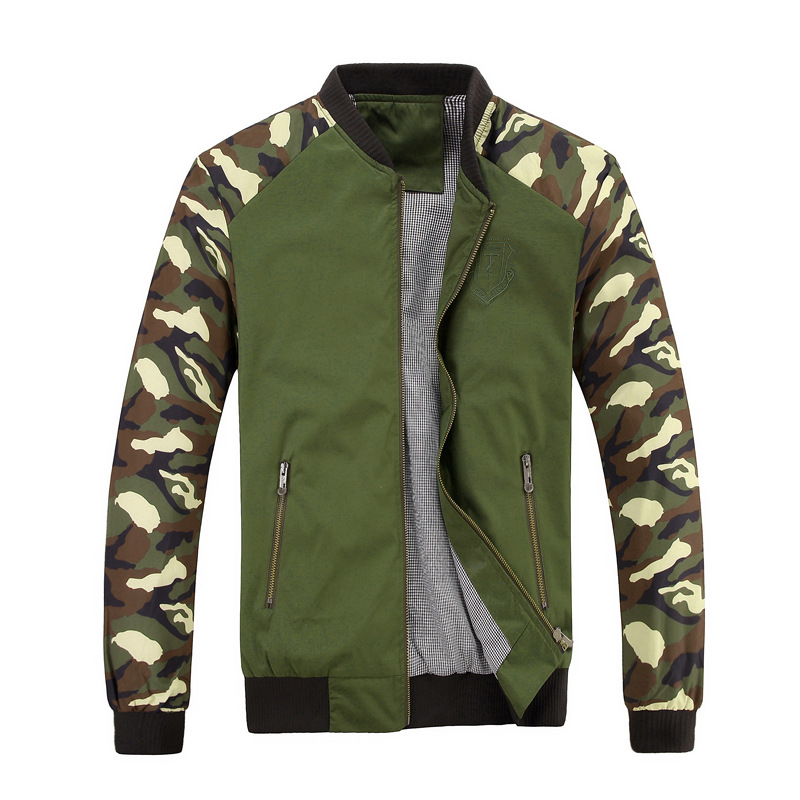 Wholesale- Men New Arrival Men's Jacket Autumn Spring camouflage jacket Casual Clothes Man Coat Stand Collar Zipper Loose 3 Colors Hot, Black
Wholesale- Men New Arrival Men's Jacket Autumn Spring camouflage jacket Casual Clothes Man Coat Stand Collar Zipper Loose 3 Colors Hot, Black