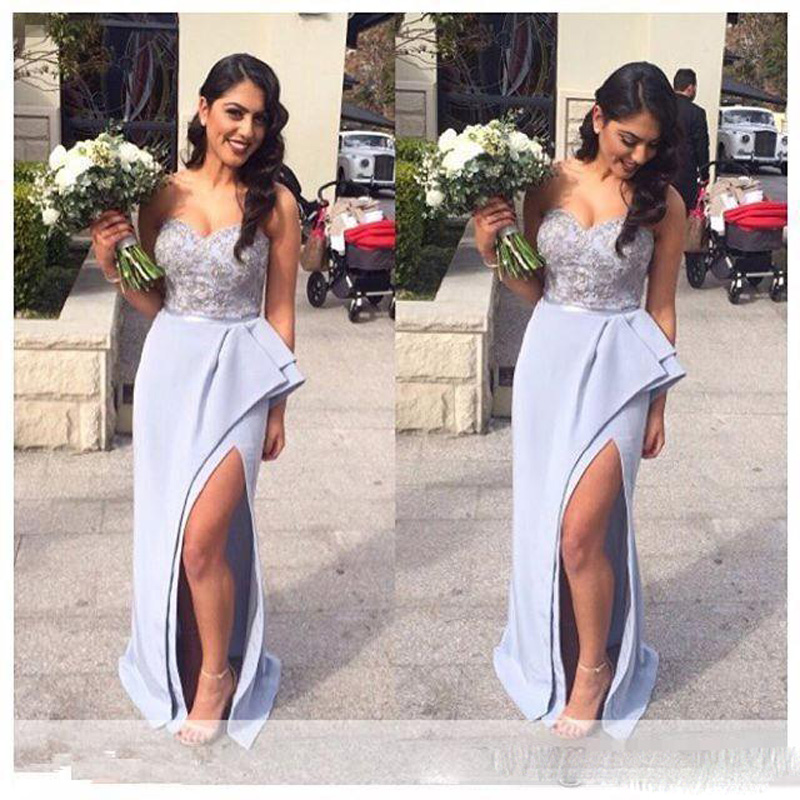 Lavender Front Split Mermaid Bridesmaid Dresses 2018 Sweetheart Ruffles Train Formal Wedding Guest Dress Party Gowns Plus Size Cheap
Lavender Front Split Mermaid Bridesmaid Dresses 2018 Sweetheart Ruffles Train Formal Wedding Guest Dress Party Gowns Plus Size Cheap