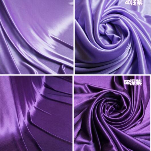 Silk fabric wedding backdrop Width 150CM/59inch Satin Fabric Decoration Solid Color Cloth/Performance Clothing Fabrics Clothing Lining WT017