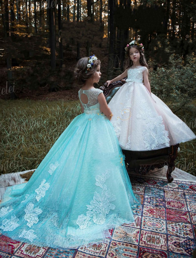 jewel floor length applique cute custom made sleeveless bow vintage flower girl dresses little girl dresses