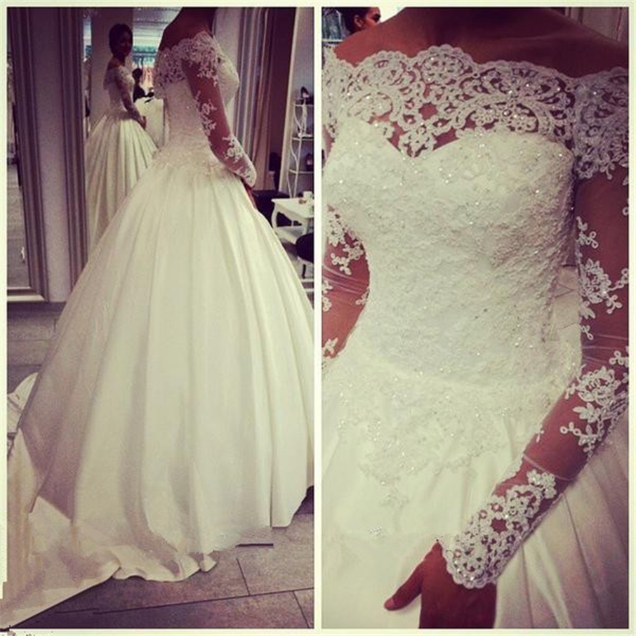 Sheer Long Sleeve Vintage Lace Wedding Dresses 2021 Boat Neck Ball Gown Bridal Gowns Plus Size Vestido De Noiva Robe De Mariage, Champagne
Sheer Long Sleeve Vintage Lace Wedding Dresses 2021 Boat Neck Ball Gown Bridal Gowns Plus Size Vestido De Noiva Robe De Mariage, Champagne