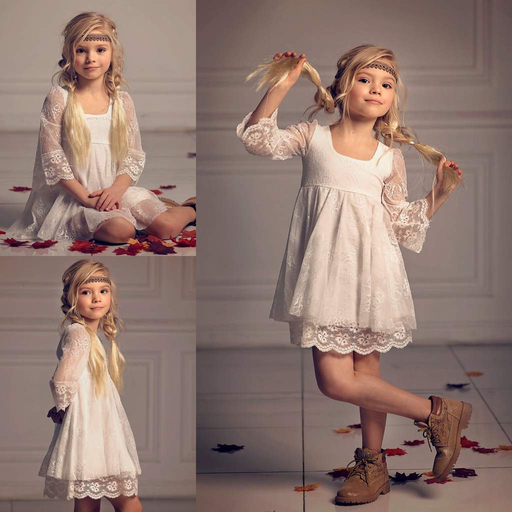 Cheap Ivory Lace Flower Girls Dresses For Wedding With Long Sleeves A-Line First Communion Dress Knee Length Square Neck Birthday Gowns, Pink
Cheap Ivory Lace Flower Girls Dresses For Wedding With Long Sleeves A-Line First Communion Dress Knee Length Square Neck Birthday Gowns, Pink