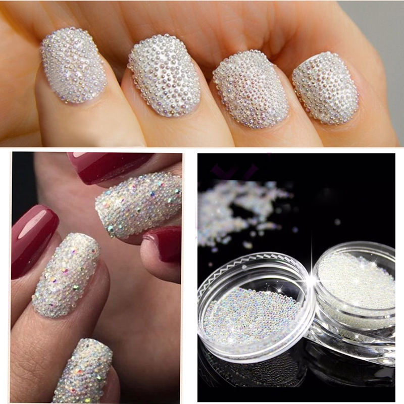 Nail Art Decoration Glitter Crystal Glass Caviar Beads Tiny 3D Micro Pixie Mermaid Nails Art Hot Nail Decorations
