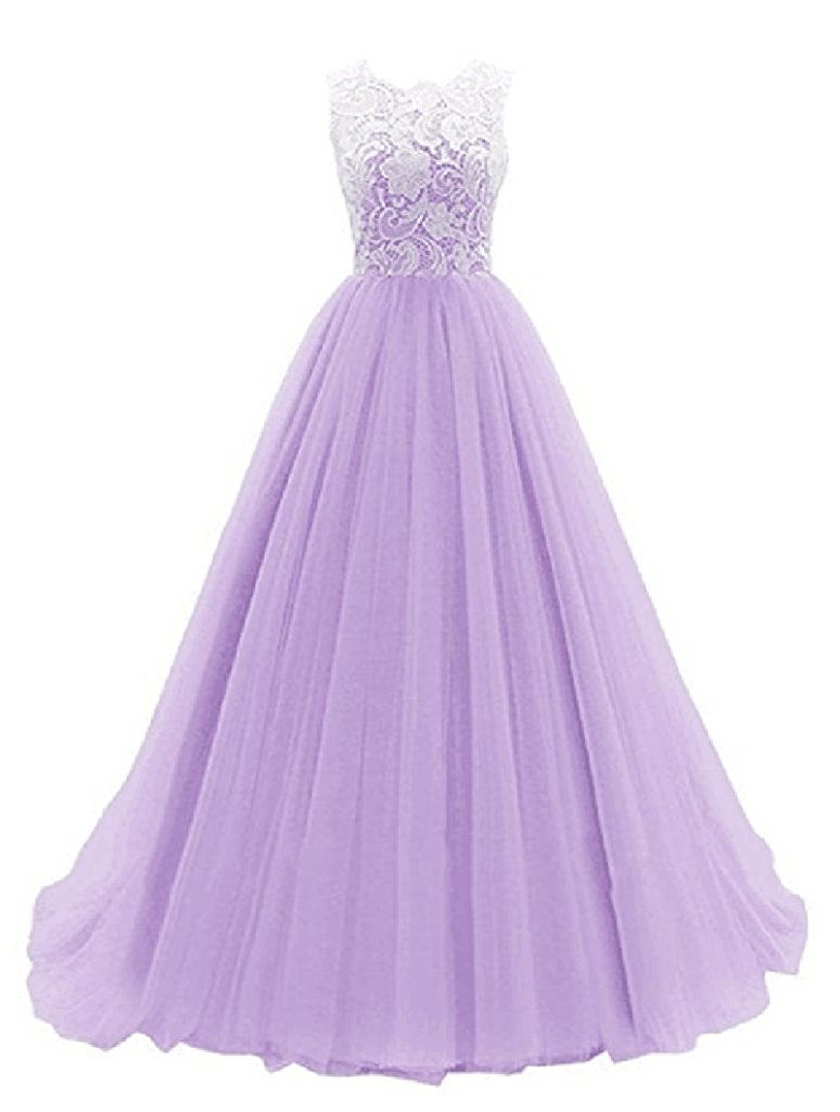 2017 Royal Blue Elegant A-Line Tulle Lace Prom Dresses Appliques Long Formal Evening Party Gown QC126