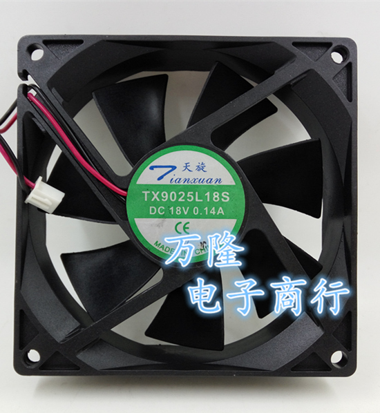 Brand New TX9025L18S DC 18V 0.14A 9CM 9025 refrigerator thermostat cabinet cooling fan Free Shipping
Brand New TX9025L18S DC 18V 0.14A 9CM 9025 refrigerator thermostat cabinet cooling fan Free Shipping