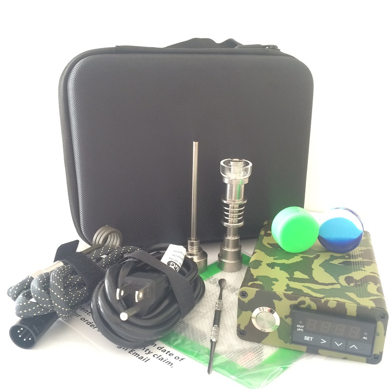 E Quartz nail kit electric dab nail portable dabber rig Titanium Nail dabbing E D wax vaporizer PID digital box for glass water bong
E Quartz nail kit electric dab nail portable dabber rig Titanium Nail dabbing E D wax vaporizer PID digital box for glass water bong