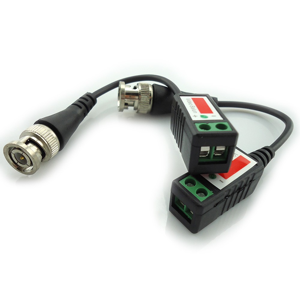 3000FT Distance UTP Video Balun Twisted CCTV Balun Passive Transceivers BNC Cable Cat5 CCTV Adapter 2pc