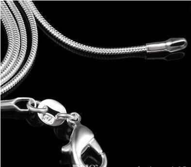 925 Sterling Silver Snake Chain Necklace for Woman Lobster Clasps Smooth Chain Fashion Jewelry Size 1mm 16 18 20 22 24 inch