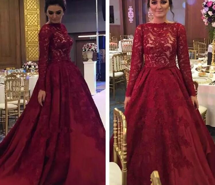 Burgundy Prom Dresses 2019 Long Sleeves Lace Dress Party Evening Bateau Neckline Plus Size A-Line Formal Gowns, Gold
Burgundy Prom Dresses 2019 Long Sleeves Lace Dress Party Evening Bateau Neckline Plus Size A-Line Formal Gowns, Gold
