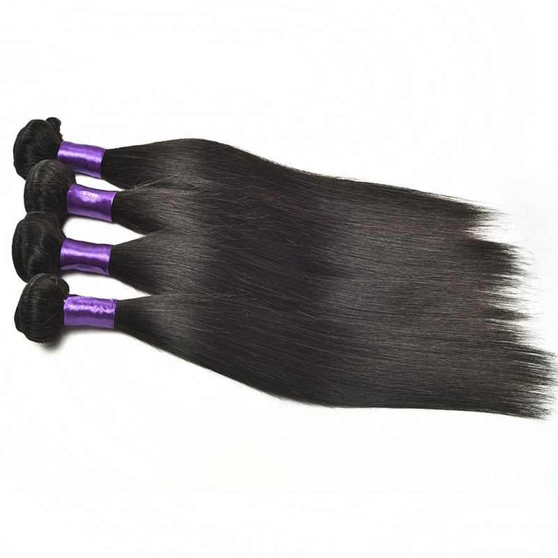 Straight wave hair bundle 3/4PCS Virgin Human Hair Extensions Cheaper Human Hair weft 100g piece