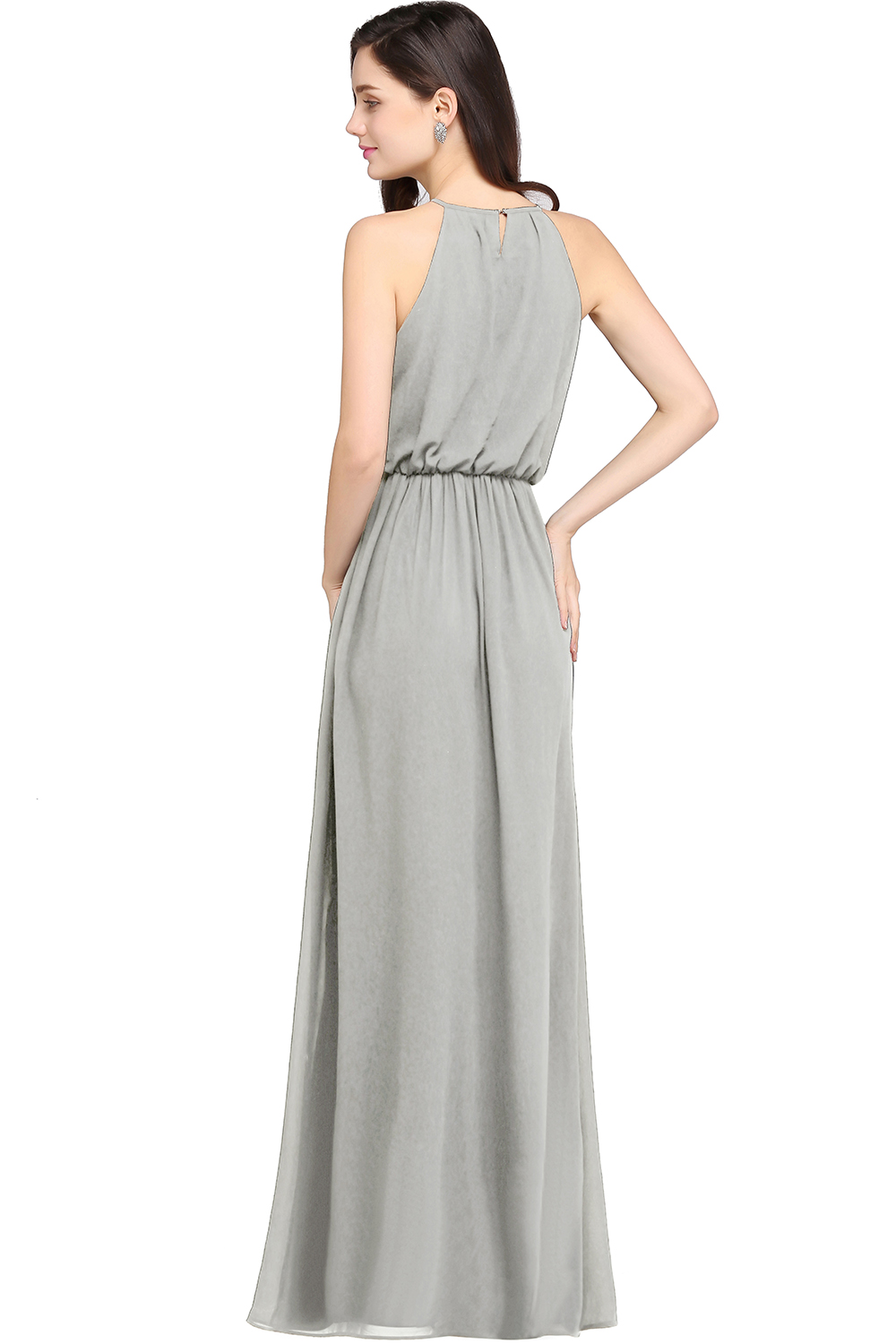 Wholesale Price Burgundy Chiffon A Line Bridesmaid Dress Jewel Neck Off the Shoulder Long Bridesmaid Gowns Wedding Party Dresses Robe
