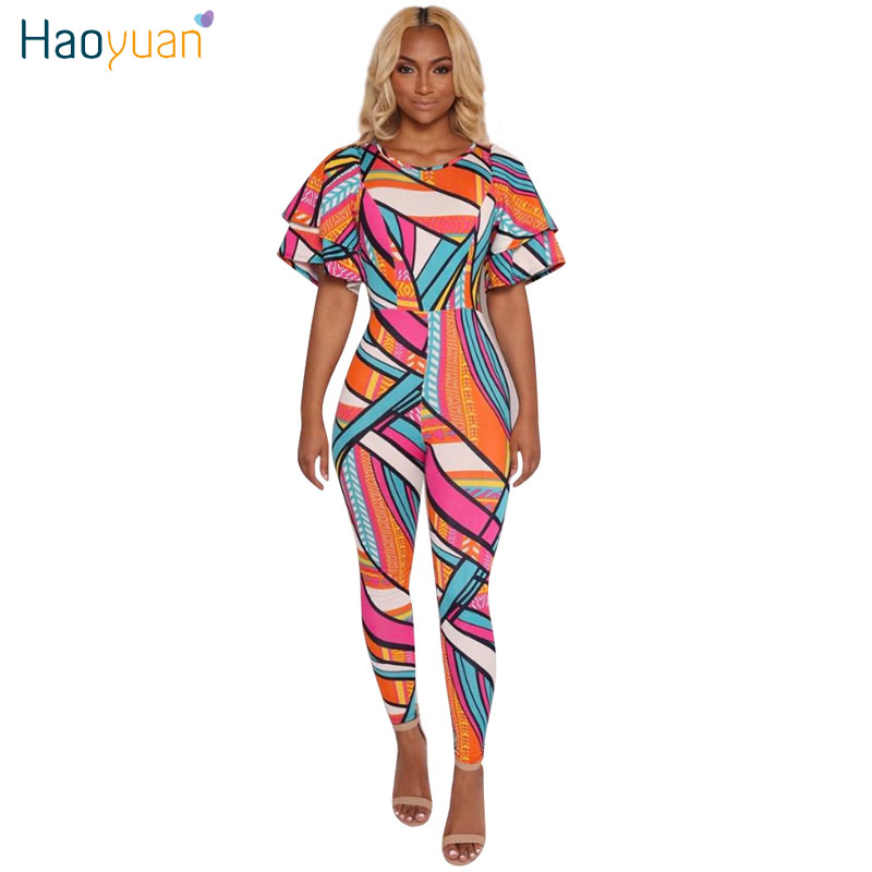 Wholesale- HAOYUAN Digital Print Rompers Womens Jumpsuit Summer Ruffles Sleeve Full Bodysuit Bodycon Fashion Stretch Jumpsuits Overalls, Red
Wholesale- HAOYUAN Digital Print Rompers Womens Jumpsuit Summer Ruffles Sleeve Full Bodysuit Bodycon Fashion Stretch Jumpsuits Overalls, Red