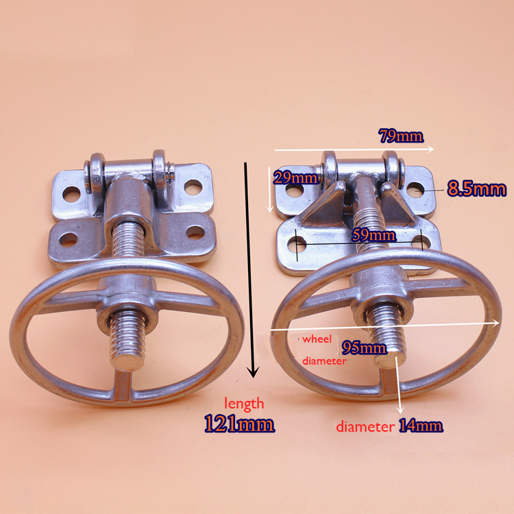 wheel style Stainless steel steam box door handle oven lock cold store handwheel seafood cabinet knob hinge kitchen cookware repair part