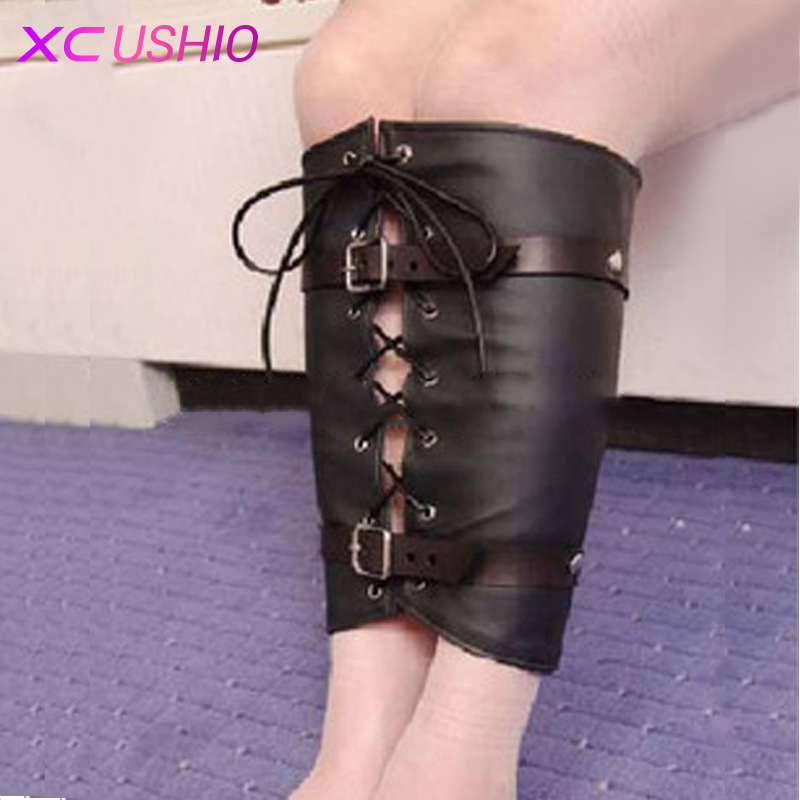 2017 Adult Games Leather Leg Bondage SM Bondage Restraint Sex Bondage Slave Fetish Adult Sex Prodults Sex Toys for Couples 0701